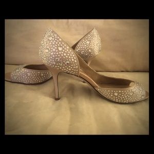 Aldo Sparkle Nude Heels